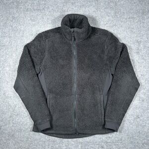 Helly Hansen Fleece Jacket Womens Small Grey Full Zip Sherpa Loungewear